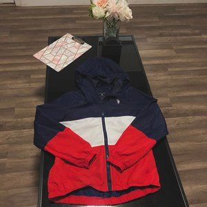 Red Blue and White Thin Jacket